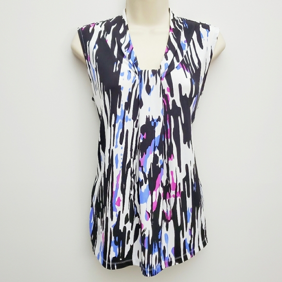 Dana Buchman Tops - Dana Buchman Front Knot V Neck Sleeveless Size M